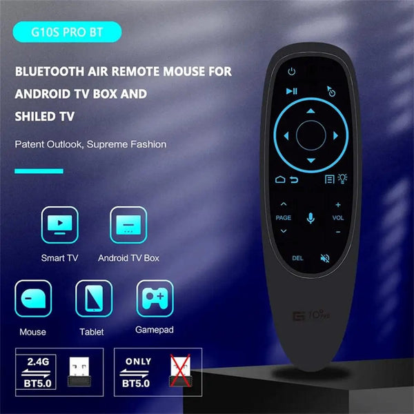 Planet Gates Smart Voice Remote Control Wireless Air Fly Mouse 2.4g G10 G10s Pro Gyroscope Ir Learning Compatible For Android Tv Box