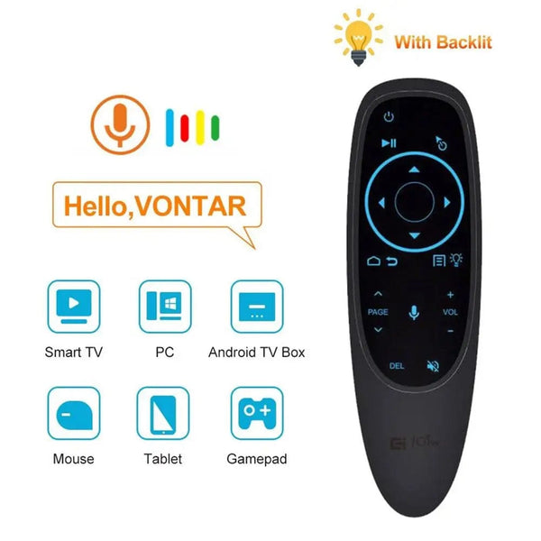 Planet Gates Smart Voice Remote Control Wireless Air Fly Mouse 2.4g G10 G10s Pro Gyroscope Ir Learning Compatible For Android Tv Box