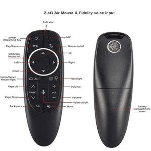 Planet Gates Smart Voice Remote Control Wireless Air Fly Mouse 2.4g G10 G10s Pro Gyroscope Ir Learning Compatible For Android Tv Box