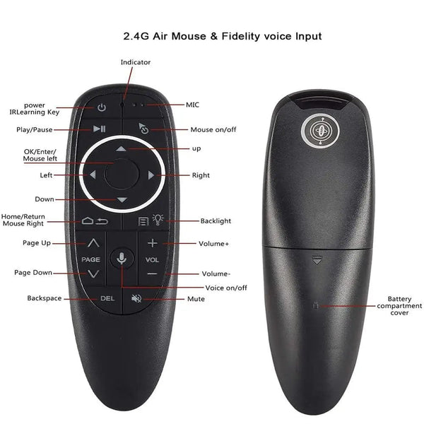 Planet Gates Smart Voice Remote Control Wireless Air Fly Mouse 2.4g G10 G10s Pro Gyroscope Ir Learning Compatible For Android Tv Box
