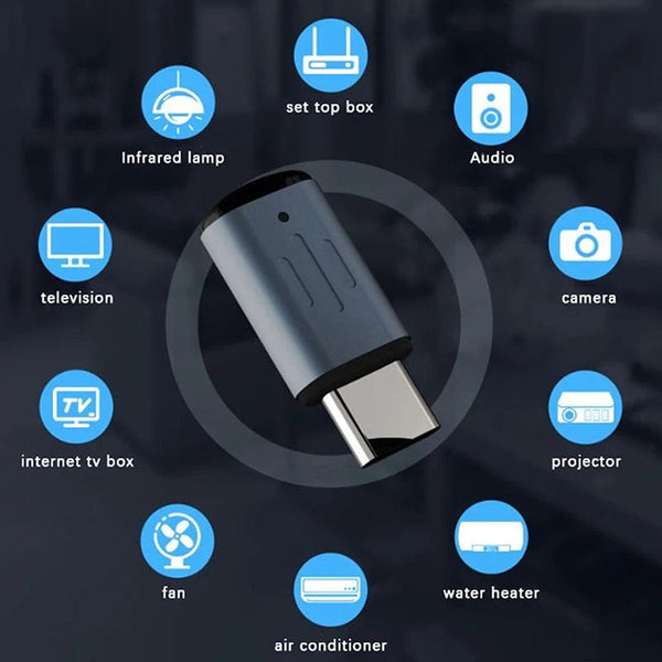 Planet Gates Smartphone Remote Control Type C Universal Smart Infrared Transmitter App Control Wireless Mini Adapter For TV Air Conditioner