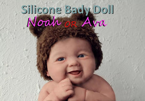 Planet Gates Smile Girl Ava 7" Boy Micro Preemie Full Body Silicone Smile Baby Doll "Noah" Lifelike Mini Reborn Doll Surprice Children Anti-Stress