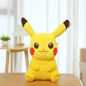 Planet Gates Smile Pikachu / 48cm l 18.9in Pokemon Kawaii Pikachu Stuffed Toys Cartoon & Cute Plush Dolls Throw Pillow Birthday Gift  For Kids Friends Boys Home Decoration