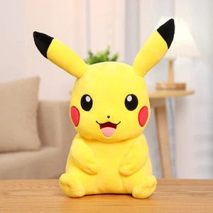 Planet Gates Smile Pikachu / 48cm l 18.9in Pokemon Kawaii Pikachu Stuffed Toys Cartoon & Cute Plush Dolls Throw Pillow Birthday Gift  For Kids Friends Boys Home Decoration