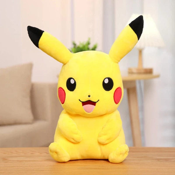 Planet Gates Smile Pikachu / 48cm l 18.9in Pokemon Kawaii Pikachu Stuffed Toys Cartoon & Cute Plush Dolls Throw Pillow Birthday Gift  For Kids Friends Boys Home Decoration