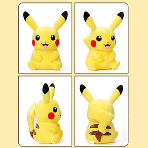 Planet Gates Smile Pikachu / 48cm l 18.9in Pokemon Kawaii Pikachu Stuffed Toys Cartoon & Cute Plush Dolls Throw Pillow Birthday Gift  For Kids Friends Boys Home Decoration