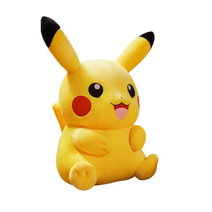 Planet Gates Smile Pikachu / 48cm l 18.9in Pokemon Kawaii Pikachu Stuffed Toys Cartoon & Cute Plush Dolls Throw Pillow Birthday Gift  For Kids Friends Boys Home Decoration
