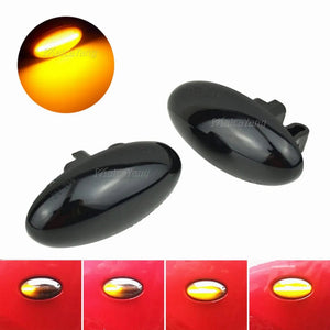 Planet Gates Smoked 2x Led Dynamic Turn Signal Side Marker Light Lamp For Peugeot 1007 107 206 307 407 607 Partner Expert