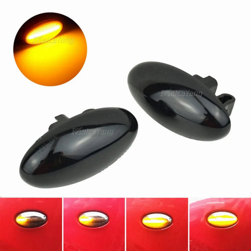 Planet Gates Smoked 2x Led Dynamic Turn Signal Side Marker Light Lamp For Peugeot 1007 107 206 307 407 607 Partner Expert