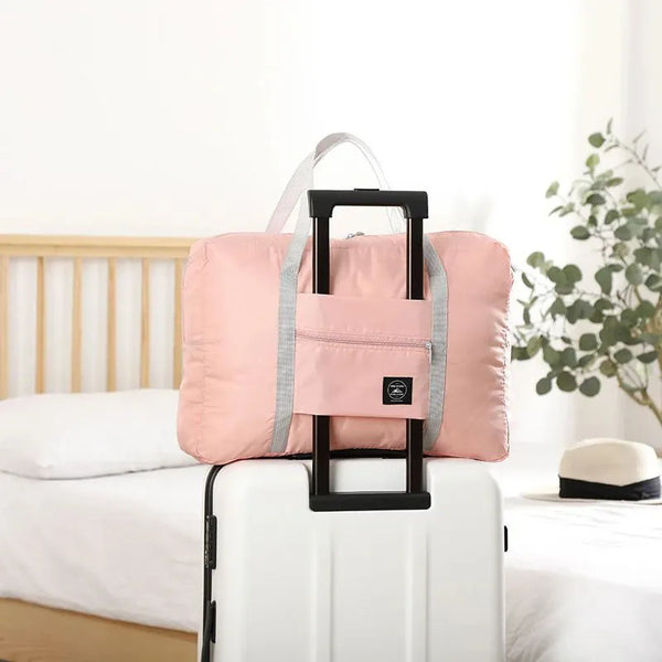 Planet Gates SMT096-pink Foldable Travel Duffel Bag for Airlines Carry on Bag for Women and Girls Lightweight Large Capacity Sports Weekend Trip Overnigh