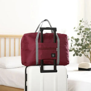 Planet Gates SMT096-red Foldable Travel Duffel Bag for Airlines Carry on Bag for Women and Girls Lightweight Large Capacity Sports Weekend Trip Overnigh