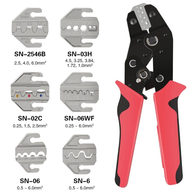 Planet Gates SN 6 jaws Pressed Pliers Electrician Tools Crimping Tool Electrical Terminals Clamp Electronics Pressing Connector Hand Jaws Box