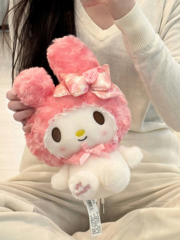 Planet Gates SNO074-22cm 22-30cm Genuine Sanrio Hello Kitty Kawaii Rose My Melody Anime Stuffed Animals Plush Doll Companion Toy Children Birthday Gift