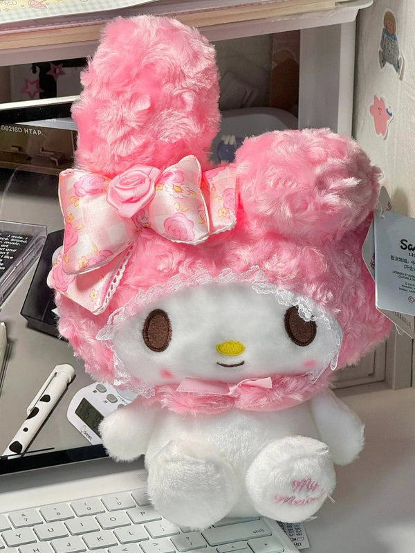 Planet Gates SNO074-22cm 22-30cm Genuine Sanrio Hello Kitty Kawaii Rose My Melody Anime Stuffed Animals Plush Doll Companion Toy Children Birthday Gift