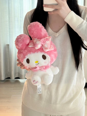 Planet Gates SNO074-22cm 22-30cm Genuine Sanrio Hello Kitty Kawaii Rose My Melody Anime Stuffed Animals Plush Doll Companion Toy Children Birthday Gift