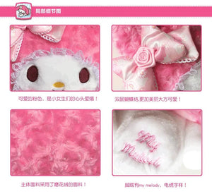 Planet Gates SNO074-22cm 22-30cm Genuine Sanrio Hello Kitty Kawaii Rose My Melody Anime Stuffed Animals Plush Doll Companion Toy Children Birthday Gift