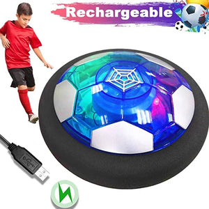 Planet Gates Soccer Kids Toy USB Rechargeable Hover Ball Colored LED Lights for Kid Gifts Gliding Air Cushion Floating Kids Soccer Game