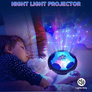 Planet Gates Soccer Kids Toy USB Rechargeable Hover Ball Colored LED Lights for Kid Gifts Gliding Air Cushion Floating Kids Soccer Game