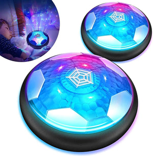 Planet Gates Soccer Kids Toy USB Rechargeable Hover Ball Colored LED Lights for Kid Gifts Gliding Air Cushion Floating Kids Soccer Game
