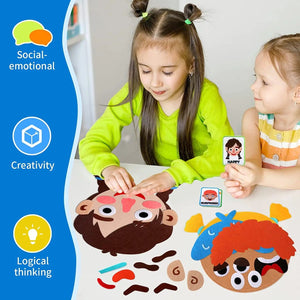 Planet Gates Social Emotional Learning Games Montessori  Funny Face Toys to Express Emotions Expression Recognition Toys For Toddlers