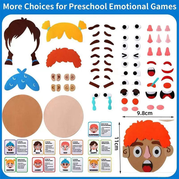 Planet Gates Social Emotional Learning Games Montessori  Funny Face Toys to Express Emotions Expression Recognition Toys For Toddlers