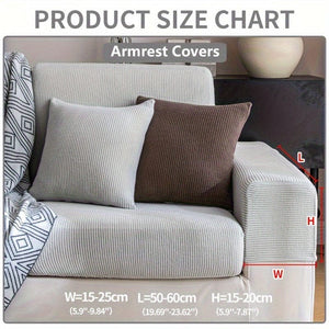 Planet Gates Sofa Arm Cover / Light Gray 1pc Waterproof Elastic Four Seasons Universal Stretch Sofa Cover, Simple Modern Style Non-slip Sofa Slipcover, Living Room Sofa Protector Couch Cover Suitable For Office Home Decor
