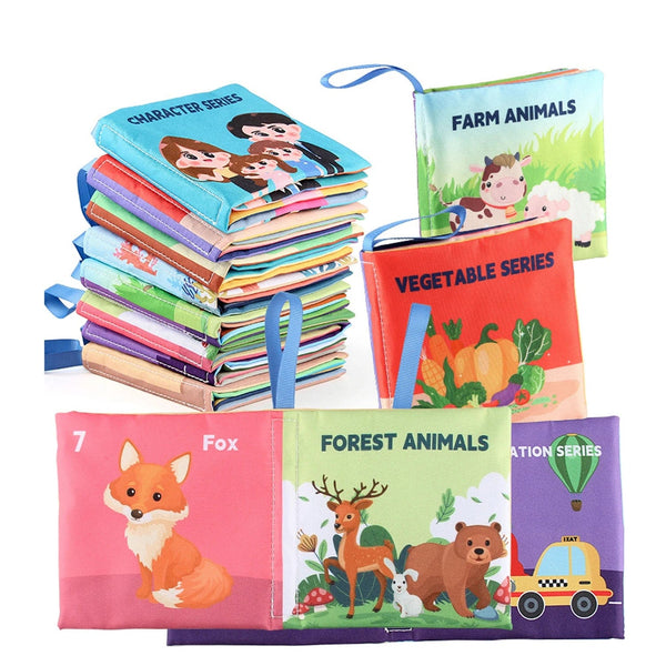Planet Gates Soft Baby Books toys Montessori 3D Touch Feel High Contrast Cloth Book Sensory Early Learning games for kids Educational toys