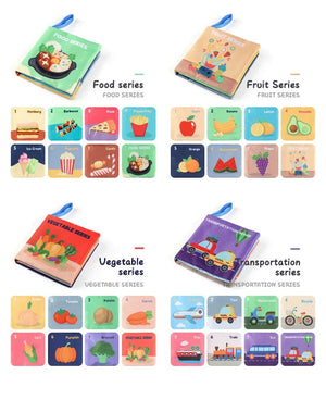 Planet Gates Soft Baby Books toys Montessori 3D Touch Feel High Contrast Cloth Book Sensory Early Learning games for kids Educational toys