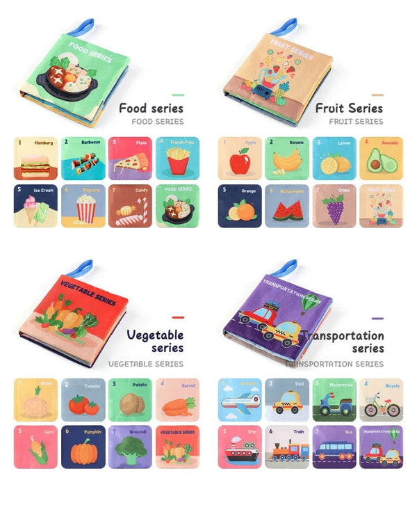 Planet Gates Soft Baby Books toys Montessori 3D Touch Feel High Contrast Cloth Book Sensory Early Learning games for kids Educational toys