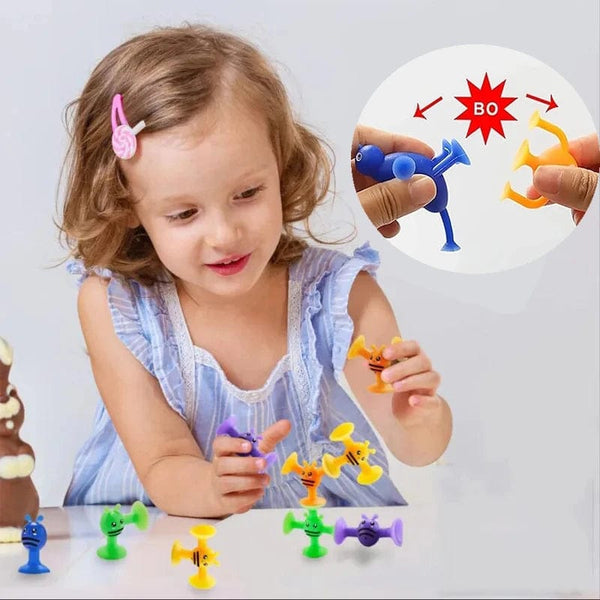 Planet Gates Soft Building Blocks Suction Cup Toys DIY Puzzle Sticky Game Children Bath Toys Montessori Sensory Stress Release Toy for Autism