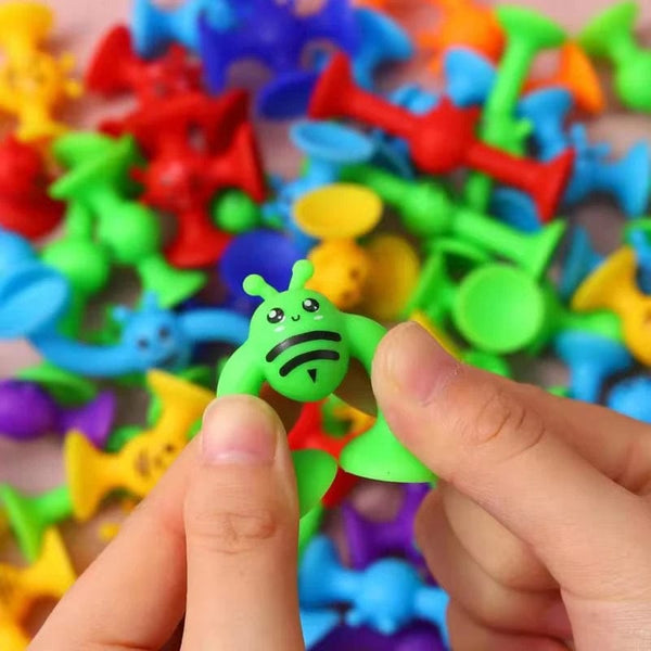 Planet Gates Soft Building Blocks Suction Cup Toys DIY Puzzle Sticky Game Children Bath Toys Montessori Sensory Stress Release Toy for Autism