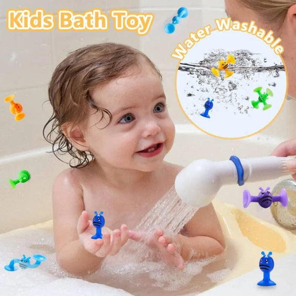 Planet Gates Soft Building Blocks Suction Cup Toys DIY Puzzle Sticky Game Children Bath Toys Montessori Sensory Stress Release Toy for Autism
