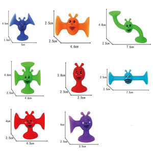 Planet Gates Soft Building Blocks Suction Cup Toys DIY Puzzle Sticky Game Children Bath Toys Montessori Sensory Stress Release Toy for Autism