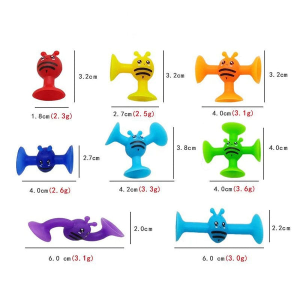 Planet Gates Soft Building Blocks Suction Cup Toys DIY Puzzle Sticky Game Children Bath Toys Montessori Sensory Stress Release Toy for Autism