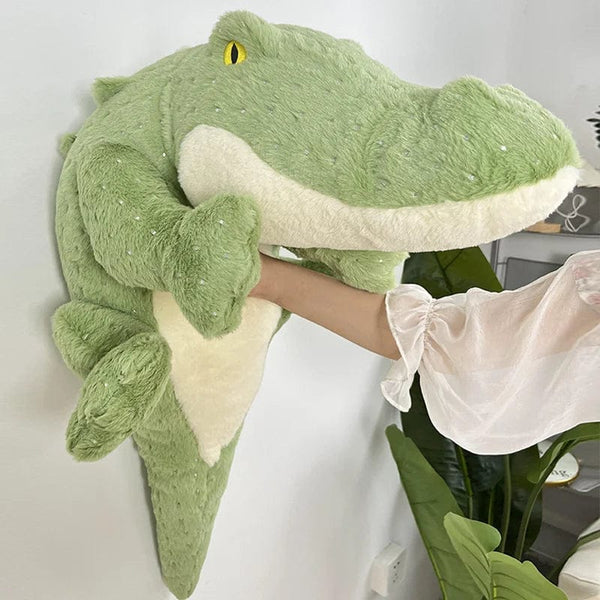 Planet Gates Soft Crocodile Plush Toy Fluffy Full Stuffed Animal Pillow Doll Jungle Green Giant Alligator Sofa Cushion Kids Birthday Gift