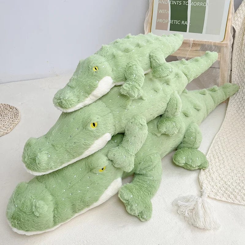 Planet Gates 115cm Soft Crocodile Plush Toy Fluffy Full Stuffed Animal Pillow Doll Jungle Green Giant Alligator Sofa Cushion Kids Birthday Gift
