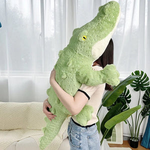 Planet Gates Soft Crocodile Plush Toy Fluffy Full Stuffed Animal Pillow Doll Jungle Green Giant Alligator Sofa Cushion Kids Birthday Gift