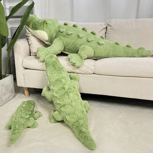 Planet Gates Soft Crocodile Plush Toy Fluffy Full Stuffed Animal Pillow Doll Jungle Green Giant Alligator Sofa Cushion Kids Birthday Gift