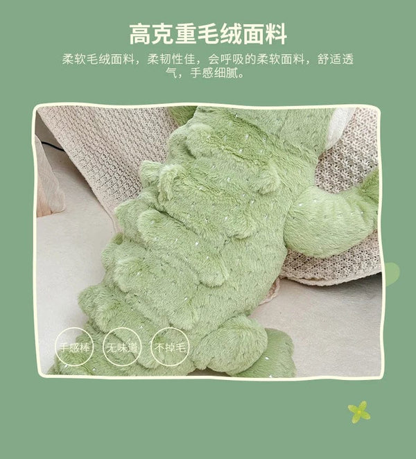 Planet Gates Soft Crocodile Plush Toy Fluffy Full Stuffed Animal Pillow Doll Jungle Green Giant Alligator Sofa Cushion Kids Birthday Gift
