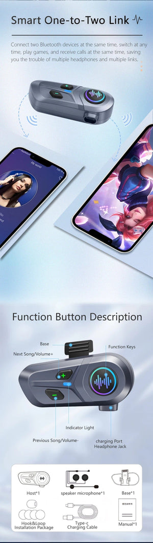 Planet Gates Soft Mic Voice Ctrl Intelligent Voice Control BT 5.4 Motorcycle Helmet Headset Wireless Awaken By Voice Control Call Phone Earphone Music Player