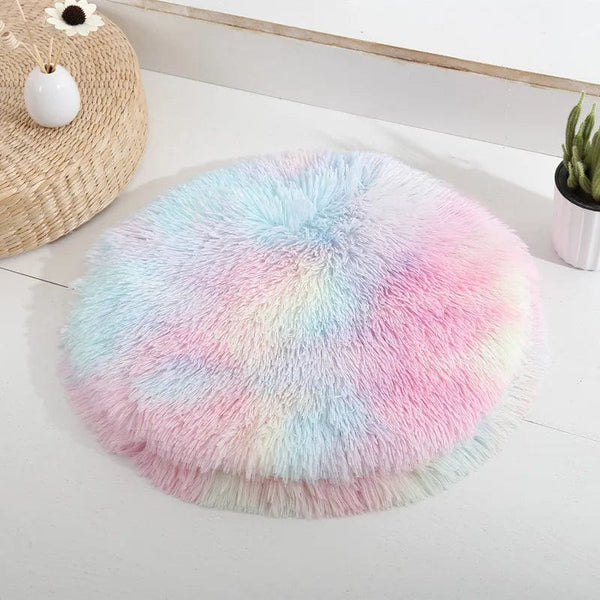 Planet Gates Soft Plush Round Cat Bed Mat for Small Dogs Cats Cozy Fleece Pet Sleeping Mat Kitten Puppy Nest Warm Pet Cushion Cat Accessories