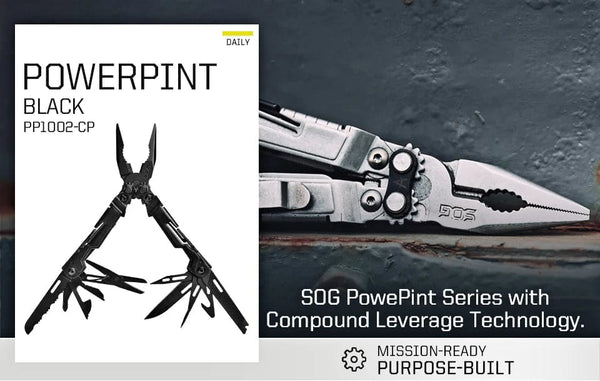 Planet Gates SOG 18 in 1 PowerPint Multi-Tool Pliers Mini Folding Hand Tools Portable EDC Outdoor Survival Camping Equipments PP1001/1002-CP