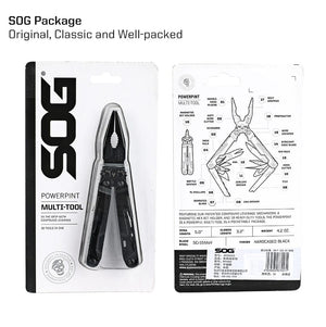 Planet Gates SOG 18 in 1 PowerPint Multi-Tool Pliers Mini Folding Hand Tools Portable EDC Outdoor Survival Camping Equipments PP1001/1002-CP