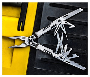 Planet Gates SOG 18 in 1 PowerPint Multi-Tool Pliers Mini Folding Hand Tools Portable EDC Outdoor Survival Camping Equipments PP1001/1002-CP