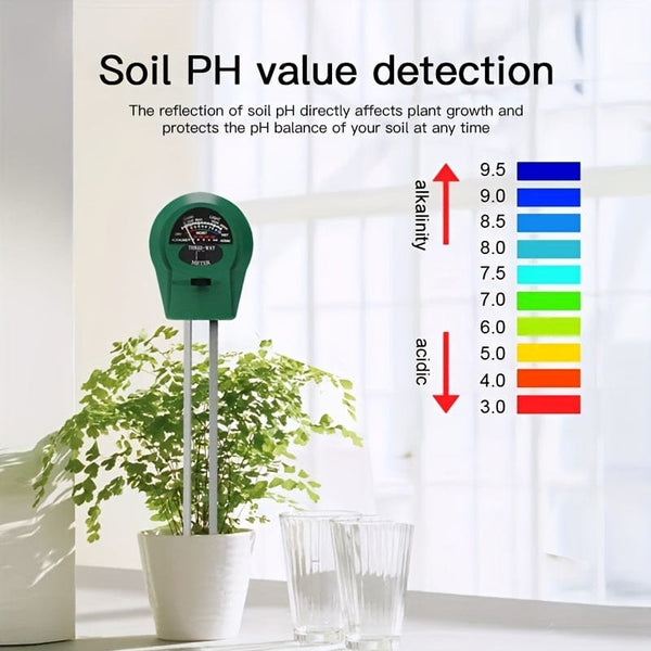 Planet Gates Soil Hygrometer 1pc 3 In 1 Soil PH Meter Hygrometer Sunshine PH Meter Acidity Humidity PH Monitor Soil Humidity Sensor Garden Soil Hygrometer Plant Moisture Monitor Soil Hygrometer Sensor For Gardening, Agriculture, Indoor And Outdoor