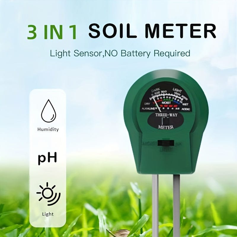 Planet Gates Soil Hygrometer 1pc 3 In 1 Soil PH Meter Hygrometer Sunshine PH Meter Acidity Humidity PH Monitor Soil Humidity Sensor Garden Soil Hygrometer Plant Moisture Monitor Soil Hygrometer Sensor For Gardening, Agriculture, Indoor And Outdoor