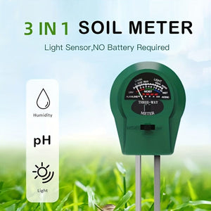 Planet Gates Soil Hygrometer 1pc 3 In 1 Soil PH Meter Hygrometer Sunshine PH Meter Acidity Humidity PH Monitor Soil Humidity Sensor Garden Soil Hygrometer Plant Moisture Monitor Soil Hygrometer Sensor For Gardening, Agriculture, Indoor And Outdoor