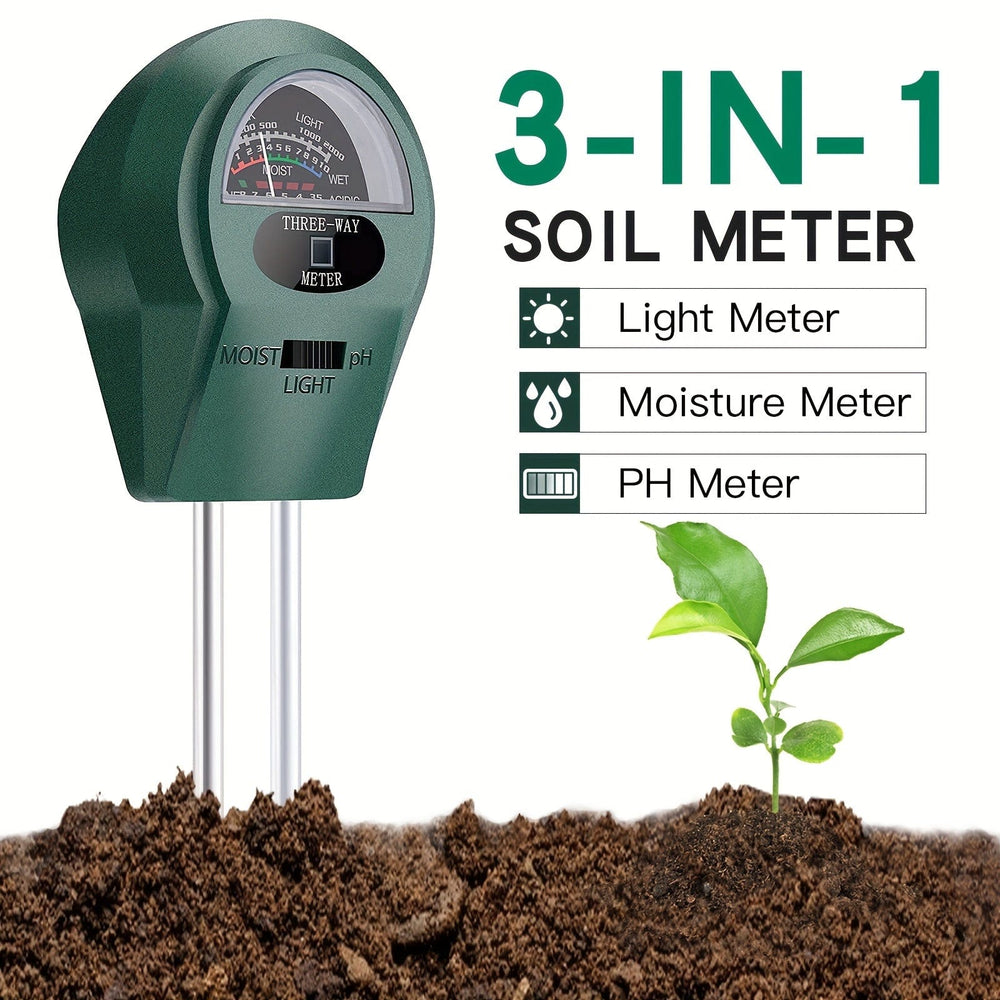 Planet Gates Soil Hygrometer 1pc 3 In 1 Soil PH Meter Hygrometer Sunshine PH Meter Acidity Humidity PH Monitor Soil Humidity Sensor Garden Soil Hygrometer Plant Moisture Monitor Soil Hygrometer Sensor For Gardening, Agriculture, Indoor And Outdoor