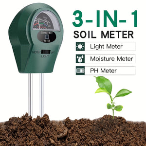 Planet Gates Soil Hygrometer 1pc 3 In 1 Soil PH Meter Hygrometer Sunshine PH Meter Acidity Humidity PH Monitor Soil Humidity Sensor Garden Soil Hygrometer Plant Moisture Monitor Soil Hygrometer Sensor For Gardening, Agriculture, Indoor And Outdoor