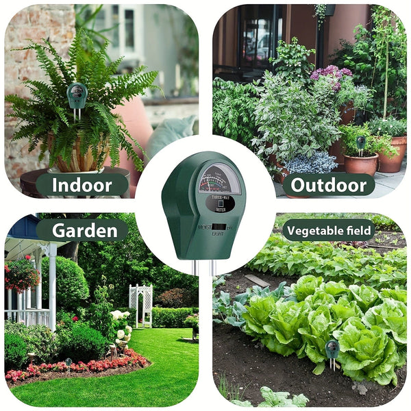 Planet Gates Soil Hygrometer 1pc 3 In 1 Soil PH Meter Hygrometer Sunshine PH Meter Acidity Humidity PH Monitor Soil Humidity Sensor Garden Soil Hygrometer Plant Moisture Monitor Soil Hygrometer Sensor For Gardening, Agriculture, Indoor And Outdoor
